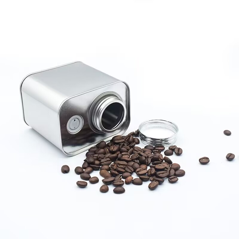 กระป๋องกระป๋องกระป๋องที่กำหนดเองสามารถพิมพ์ Tinplate กาแฟเปล่าถั่วชาดีบุกกล่องของขวัญโลหะกระป๋อง 250G กาแฟดีบุก