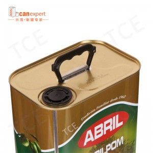 2L3L4L5L อาหารเกรดสี่รูปสี่เหลี่ยมผืนผ้าน้ำมันมะกอกบริสุทธิ์ดีบุกกระป๋องสี่เหลี่ยมผืนผ้าบรรจุหีบห่อน้ำมันบรรจุกระป๋องกระป๋อ...