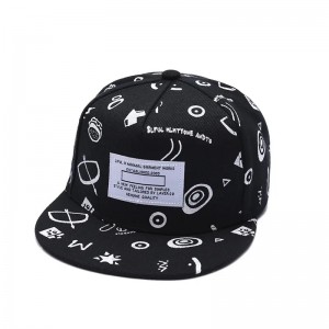 Summer Spring Print Sublimation Hats 3D Embroidery Snapback Cap Patch Logo โลโก้ไม่มีโครงสร้างแบนแบน 6 แผง snapback หมวก
