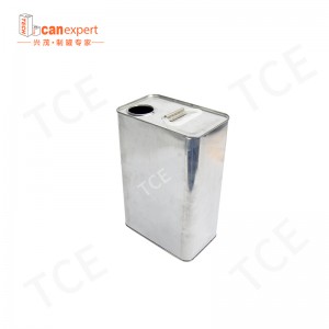 สี่เหลี่ยมจัตุรัสน้ำว่างโลหะดีบุกโลหะกระป๋องสามารถภาชนะด้วยฝาพลาสติกสำหรับสีหรือบรรจุภัณฑ์น้ำมัน