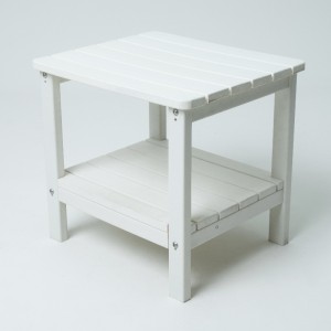 โต๊ะข้างกลางแจ้งที่มีสีขาว