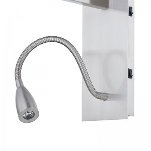 การต้อนรับแบบโรงแรมโคมไฟติดผนังด้วยการแปรงนิกเกิลและร่มเงาผ้าสี่เหลี่ยมที่ห้องพักทั่วไปของโรงแรม