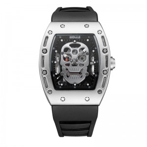 แฟชั่นกะโหลกศีรษะควอทซ์ดู Baogela Creative Dial Watch For Men นาฬิกาทองคำชีวิตกันน้ำผู้ชายนาฬิกากีฬาสไตล์ 1612