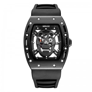 แฟชั่นกะโหลกศีรษะควอทซ์ดู Baogela Creative Dial Watch For Men นาฬิกาทองคำชีวิตกันน้ำผู้ชายนาฬิกากีฬาสไตล์ 1612