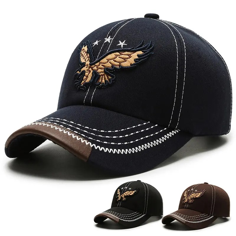 หมวกกีฬาปักยอดนิยม Snapback Baseball Caps ภาพหมวกฝ้ายสำหรับผู้หญิงและผู้ชาย