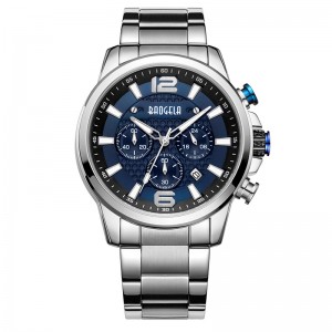 Baogela Watches for Men ใหม่โครโนกราฟควอตซ์ดูความหรูหราสแตนเลสสตีลนาฬิกาข้อมือ Relogios Masculino часымжские 22706