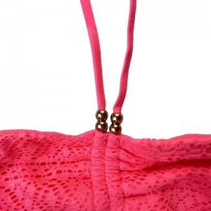 Halterneck Lace สองชิ้นสำหรับเด็กชุดว่ายน้ำ