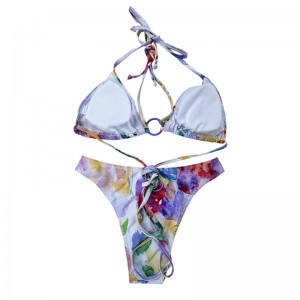 ชุดว่ายน้ำแหวนพิมพ์ backless