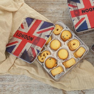 กล่องคุกกี้กล่องขนมกล่องขนมกล่องสี่เหลี่ยมจัตุรัส