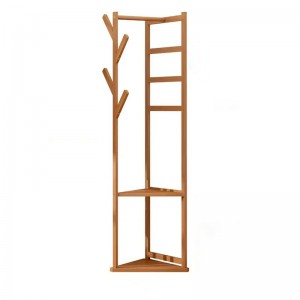 ไม้ไผ่มัลติฟังก์ชั่นแขวนเสื้อแขวนข้าวโพดหอประชุมต้นไม้แนวตั้งที่แขวนไม้ไผ่ไม้ไผ่