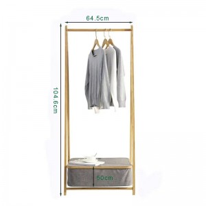 การออกแบบใหม่ชั้นวางไม้ไผ่เฟอร์นิเจอร์ข้างเตียงเสื้อผ้าซักรีดชั้นวางแห้งพร้อม hamper ที่เก็บของ