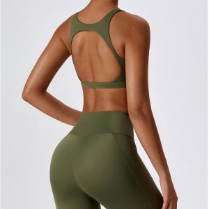 SC10169 Cross Back Yoga Sports Bra ผลกระทบสูงโยคะบราบราคุณภาพสูงผู้หญิงออกกำลังกายกีฬาบรา