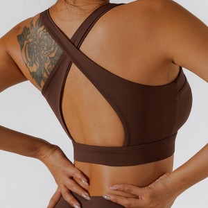 SC10187 Sports Fitness Tanks Tops High Impact Sports Bra Corset Front Front Sports Bra Bra