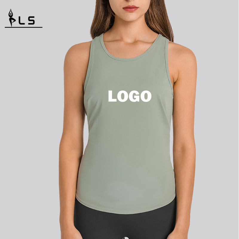 SC10253 TOPS รถถังแห้งอย่างรวดเร็ว TOP TOP TOP GYM Sports Yoga Womens Tank Tank ด้านบนเปิดด้านหลัง