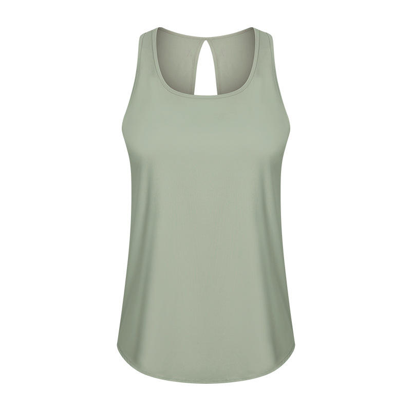 SC10253 TOPS รถถังแห้งอย่างรวดเร็ว TOP TOP TOP GYM Sports Yoga Womens Tank Tank ด้านบนเปิดด้านหลัง