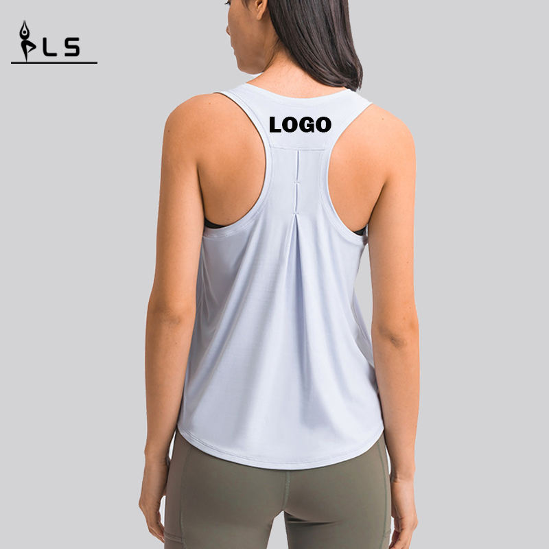 SC10256 LADIES TANK TOPS Spring Fashion Fashion Loose Yoga Vest Tank Tops Tops Womens Tank Tank ด้านบนเปิดด้านหลัง