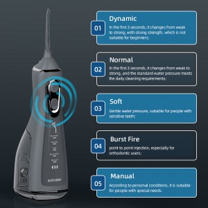 การดูแลทันตกรรมแบบชาร์จได้แบบเติมได้ที่ถอดออกได้ถังน้ำที่ทำความสะอาดได้