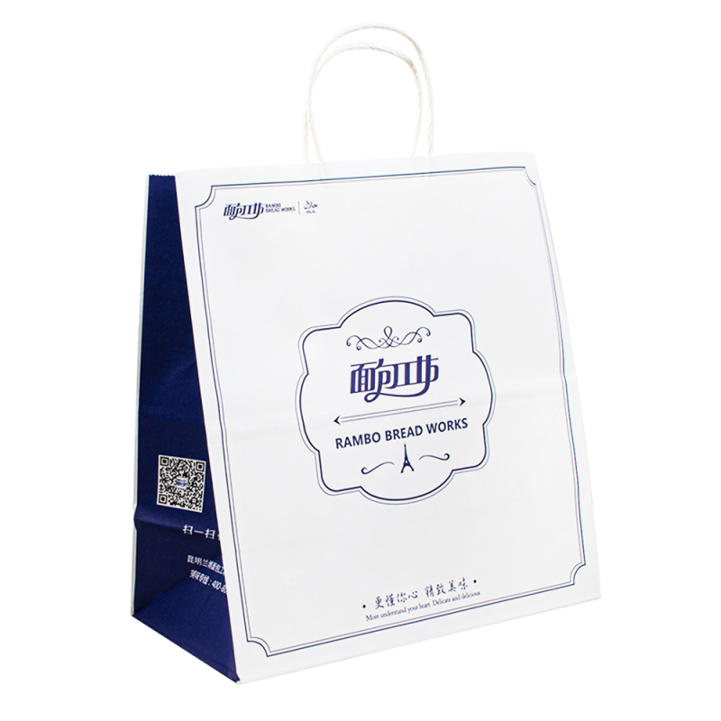 HomePackaging&printingpaper packagingpaperpaper bags กระเป๋ารีไซเคิลรีไซเคิลสีดำสีขาวสีน้ำตาลขาวร้านอาหารงานฝีมือกระเป๋ากระดาษร้านค้าช้อปปิ้งกระเป๋ากระดาษคราฟท์พร้อมที่จับ