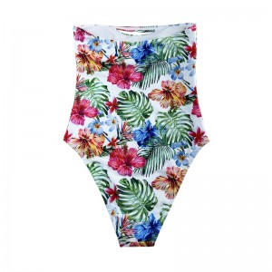 ชิ้นส่วนที่ไม่มีสายหนังเซ็กซี่พิมพ์ชิ้นเดียว