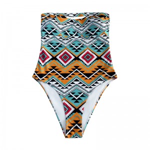 ชิ้นส่วนที่ไม่มีสายหนังเซ็กซี่พิมพ์ชิ้นเดียว