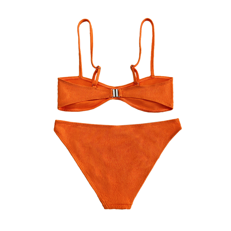 ผ้าสระว่ายน้ำแบบสระว่ายน้ำแบบแยกหัวเข็มขัดสีส้ม