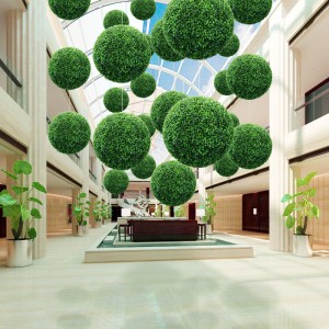 โรงงาน Direct Faux Boxwood ทนทาน AllSeason Safe และ Ball Grass เทียมที่ไม่เป็นอันตรายสำหรับการตกแต่งงานแต่งงานของผู้จัดหาในสวน