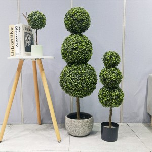 โรงงาน Direct Faux Boxwood ทนทาน AllSeason Safe และ Ball Grass เทียมที่ไม่เป็นอันตรายสำหรับการตกแต่งงานแต่งงานของผู้จัดหาในสวน