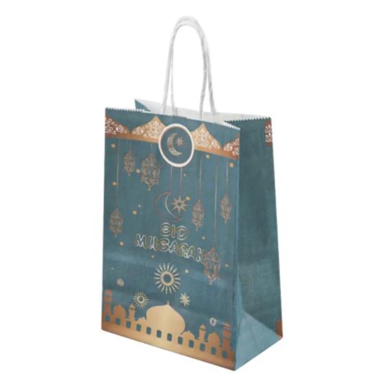 ขายส่ง Eid Mubarak Party Gift Kraft Paper Bag Islamic Muslim Festival Party Decoration Ramadan Goodie Bags