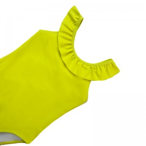 Ruffle-Strap Kids Swimwear Clearance Surplus Baby Swimwear Girls ชุดว่ายน้ำเด็กบิกินี่