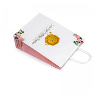 ถุงช้อปปิ้งคริสต์มาสถุงกระดาษการพิมพ์ที่กำหนดเองถุงบรรจุภัณฑ์สำหรับการจัดทำโปรโมชั่น