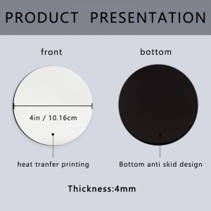 Sublimation Coasters ช่องว่าง Neoprene Square Round Coasters สำหรับเครื่องดื่มรถยนต์เครื่องทำความสะอาดรถเที่ยวพักผ่อนที่ว่างเปล่าว่างเปล่า