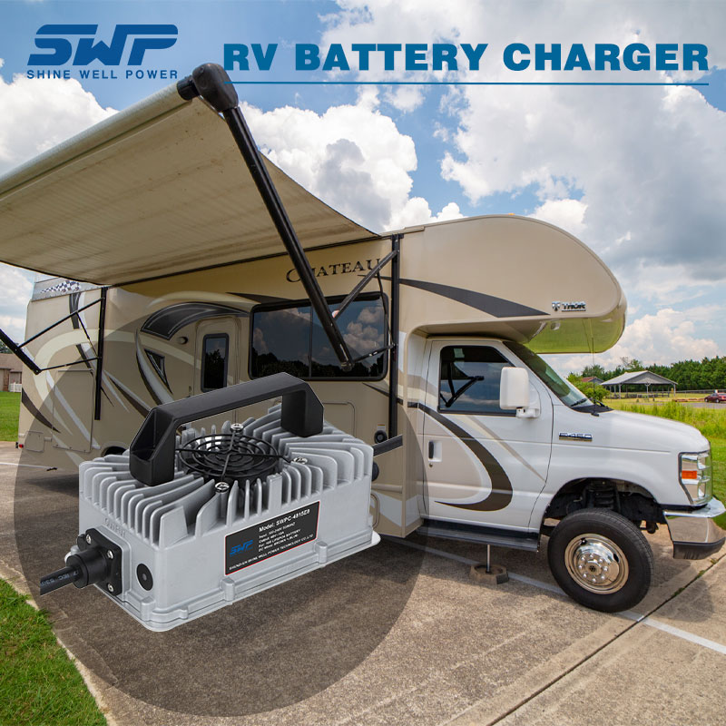 เครื่องชาร์จที่ได้รับการรับรองจาก FCC พร้อมความเข้ากันได้สากลและการออกแบบที่ใช้งานง่าย USD ในแบตเตอรี่ RV Battery Golf Cart Battery