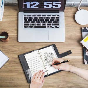 สมุดบันทึก Diary Refillable วารสารสมุดบันทึกพอร์ตโฟลิโอ- A5&a6 วารสาร