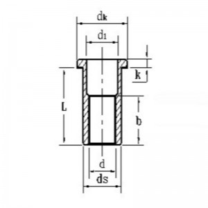 สังกะสี-น็อตหมุดย้ำหัวเทเปอร์จมชุบสี