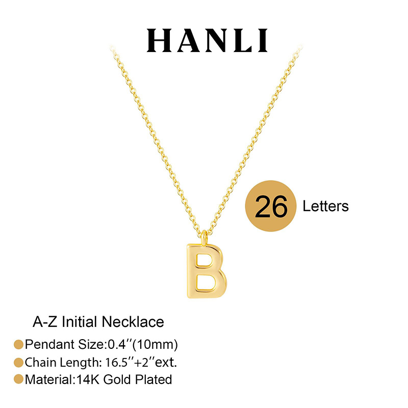 Hongde 14K Gold Plated A-Z สร้อยคอเริ่มต้น สร้อยคอเริ่มต้นสำหรับผู้หญิง - สร้อยคอตัวอักษร Dainty Letter ชุบทอง 14k ตัวอักษรเรียบง่าย A-Z สร้อยคอ Monogram ชื่อสร้อยคอผู้หญิงเครื่องประดับ