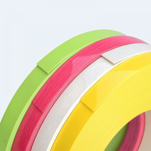 PVC ไม้เกรนเฟอร์นิเจอร์สีขอบแถบ