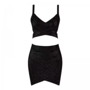 Summer Gold Printed Knit Camisole ชุดกระโปรงห่อสะโพก