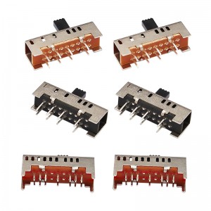 สวิตช์สไลด์ SS23H06 สองเท่า-แถว 8-พินสวิตช์เลื่อนแนวตั้งสวิตช์สไลด์แนวตั้งสำหรับเครื่องทำความร้อนไฟฟ้าผ้าห่มไฟฟ้า