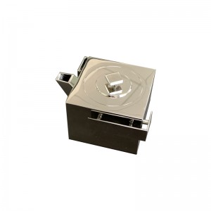 Zotye สแตนเลสสตีลโลหะเงินชุบด้วยไฟฟ้าการออกแบบที่เรียบง่าย 8.5 ซม. สแตนเลสสตีลกาน้ำชา